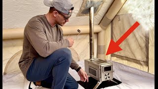 Review and Demo of Fitinhot Tent Stove, Portable Camping Wood Burning Stoves Stainless Steel