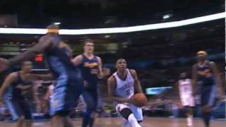 Russell Westbrook Dunk Thunder vs Nuggets 2/19/12