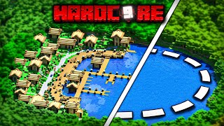 I Transformed a Lake into a Village in Hardcore Minecraft