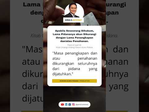 Masa Pidana Dikurangi Dengan Masa Penahanan | Hukum Acara Pidana ...