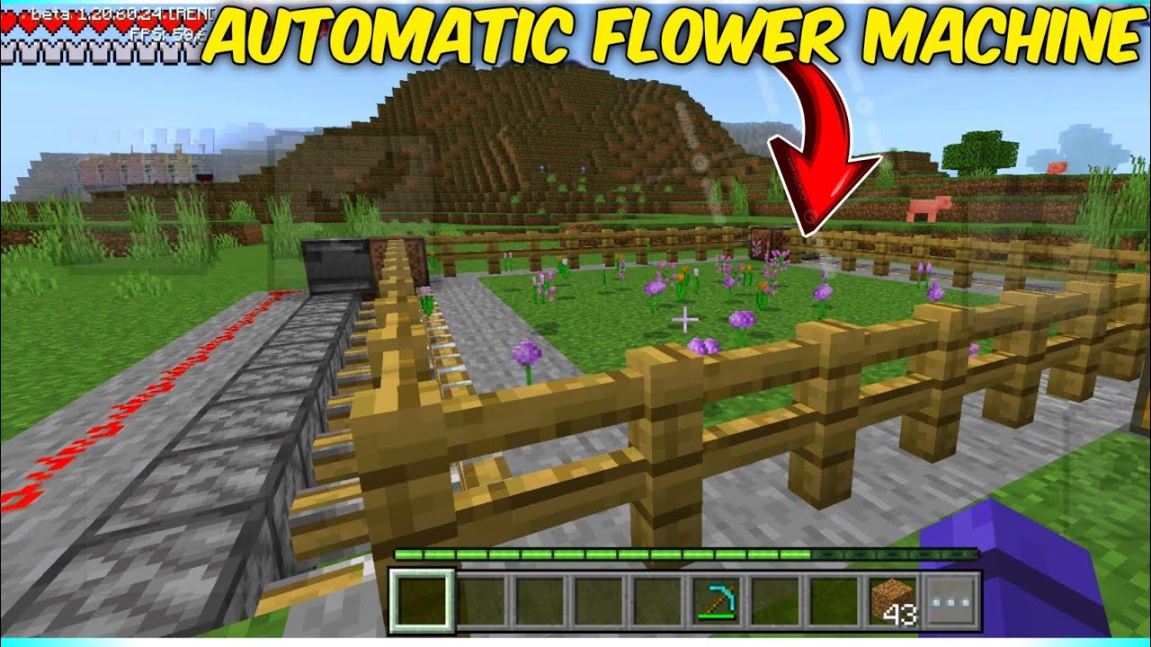 Minecraft Easiest Flower Dye Farm Tutorial Youtube