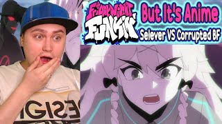 Selever VS Corrupted BF │ Friday Night Funkin' But It's Anime │ FNF ANIMATION | Reaction
