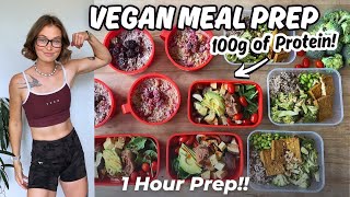 EASY! High Protein Vegan Meal Prep//40lbs Down!