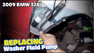 BMW washer fluid pump replacement   BMW 3 series  E90  E91  E92  E93