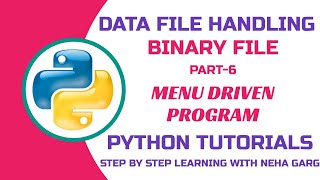Binary File Handling in Python✅ | Menu Driven Program for Class 12 CBSE IP/CS #trending #viralvideo