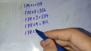 Multiplication table of 178 |#178 #multiplication #multiply #timestable #education