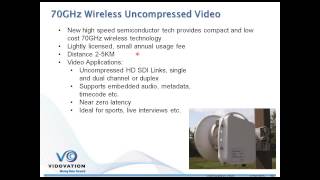 Wireless Video Transmission with 70 GHz