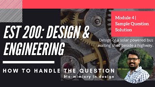 Design & Engineering - Module 4 question solution - solar powered bus waiting shed beside a highway