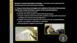 New Army Instructor Competencies