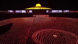 Thai temple lights 330,000 candles to mark Earth Day