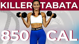 55-MIN FAT KILLER TABATA WORKOUT FOR TOTAL BODY WEIGHT LOSS, LEAN BODYBUILDING, BELLY FAT LOSS + ABS