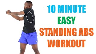 10 Minute Beginner Standing Abs Workout/ Easy Standing Abs Routine