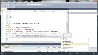Visual C# 2010 Tutorial 21 - MessageBoxes