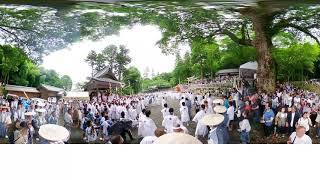 高浜七年祭2019 中ノ山神輿が佐伎治神社に到着 360度動画