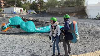 Paragliding Tandem Tenerife Landing Costa Adeje beach La Caleta