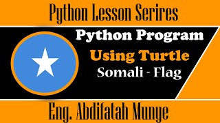 Python Program Drawing for Somali - Flag - Turtle