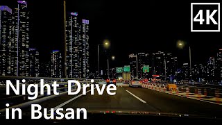 Driving in the night, Busan Ocean Bridge Tour for #Sleep #Work #Study