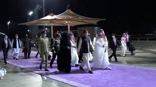 Prime Minister Imran Khan received by Crown Prince Mohammed bin Salman Al Saud on arrival in Jeddah