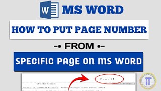 How to add Page Number in Word from a Specific Pages hindi|How to put page number on Microsoft word