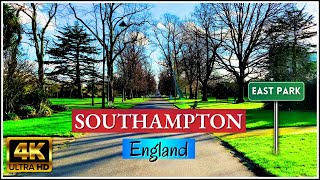 【4K】City Walk 🚶‍♂️East Park Southampton UK  - Central Park of England - Walking Tour