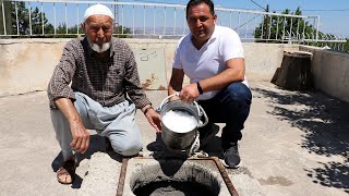 500 yıllık kuyulardaki kar suyu ile serinliyorlar