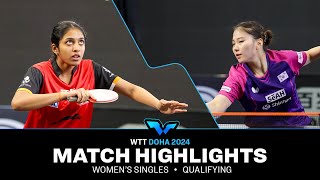 Yoon Hyobin vs Yashaswini Ghorpade | WS Qual | WTT Contender Doha 2024