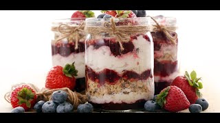 Fruits, Yogurt and Granola Parfait | True Elements Millet Granola