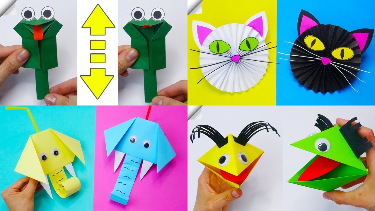 7 DIY Paper Crafts | Paper Toys - YouTube