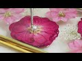 🌹eng【uvレジン】アウトライナーで大変身！今までと違う押花スマホケース make a pressed flower and outliner phone case.