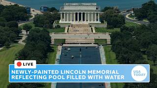 Live: Trump's remodeled Lincoln Memorial Reflecting Pool fills with water