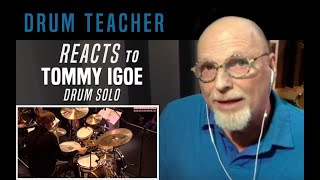 Drum Teacher Reacts to Tommy Igoe - Drum Solo