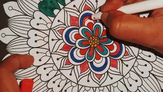 Let's Colour a Mandala Art with me. It's Mind relaxing! #tiktok #viralvideo #viralvideos #relaxing