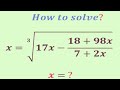 A  awesome mathematics problem | Olympiad Question | can you solve this  problem | x=?