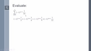 Evaluate a summation. Example