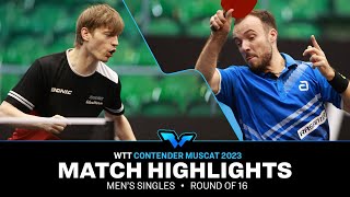 Simon Gauzy vs Anders Lind | MS R16 | WTT Contender Muscat 2023