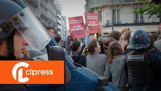 Blockade of Total's general meeting: scuffles, tear gas and tensions [4K]