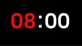 Minimal 8-Minute Countdown Timer — Progress Bar Included