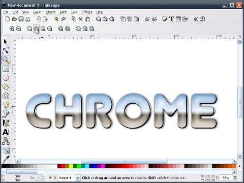 Heathenx Inkscape Tutorials Episode 030 Creating Chrome Text Youtube