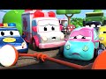 run the giant evil drill is coming superhero rescue vehicles cartoons for kids super truck