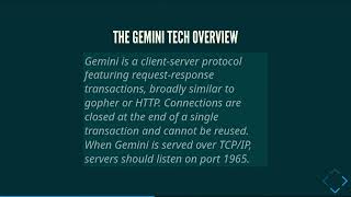 How the Gemini protocol works - minimalist and modern document transport protocol