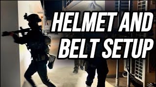 Civilian Belt And Helmet Setup For SHTF