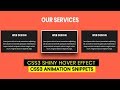 CSS3 Shiny Hover Effect | Tutorial for Beginners | CSS3 Animation Snippets