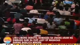 UB: Libu-libong deboto, dumagsa sa unang araw ng Simbang Gabi sa Our Lady of Manaoag Shrine