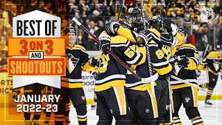 Best 3-on-3 Overtime and Shootout Moments from January | NHL 2022-23