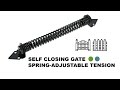 Self Closing Door & Gate Springs in Black, 12 inch,Adjustable Tension | HOWTOOL Hardware