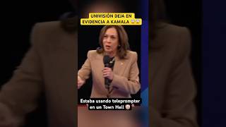 Kamala usó un teleprompter en su asamblea pública #kamalaharris #teleprompter #townhall