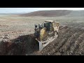 Caterpillar D9T Bulldozer Leveling Huge Area