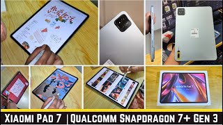 Xiaomi Pad 7 Qualcomm Snapdragon 7+ Gen 3 - 12GB, 256GB, 3.2K CrystalRes Display Unboxing Review.