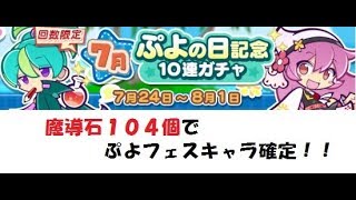 ●ぷよクエ●ぷよの日記念１０連がチャの性能とは！？