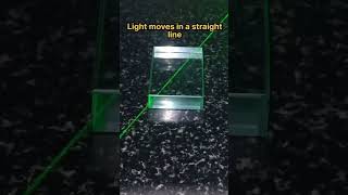 Refraction through glass slab⚡⚡#shorts #viral #experiment #science